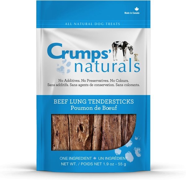 Crumps' Naturals Beef Lung Tendersticks Grain-Free Dehydrated Dog Treats