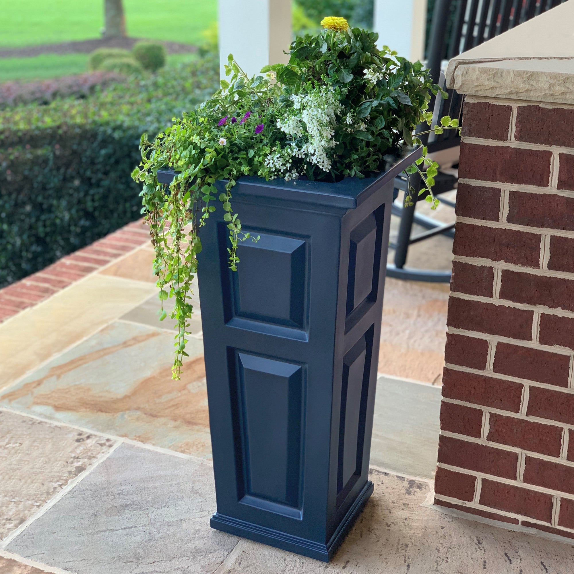 Mayne Nantucket Tall Planter - Neptune Blue