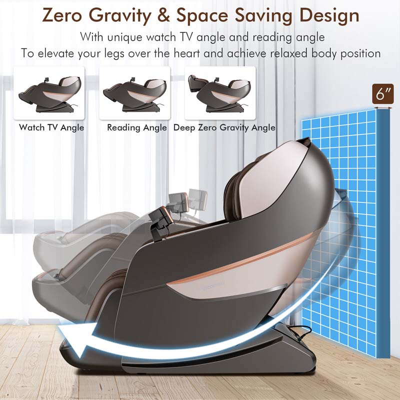 Thai Stretch 3D Full Body Zero Gravity Massage Chair with Heat Roller & LCD Touch Screen