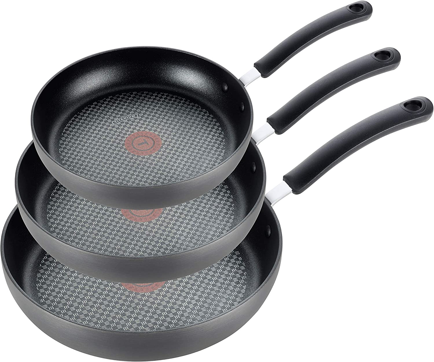 T-fal Ultimate Hard Anodized Nonstick 8-Inch， 10.25-Inch and 12-Inch Fry Pan Cookware Set