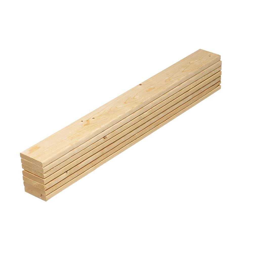 1 in. x 4 in. x 4.5 ft. Pine Full Bed Slat Board (7-Pack) 231574