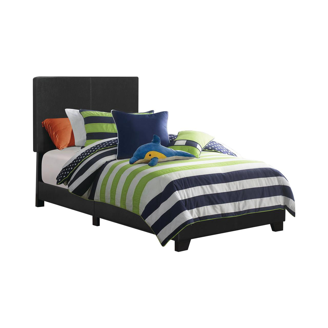 Coaster Company Dorian Upholstered Twin Bed Black