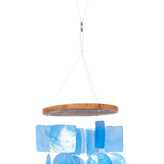 Glass Coastal Abstract Windchime Blue natural Olivia amp May