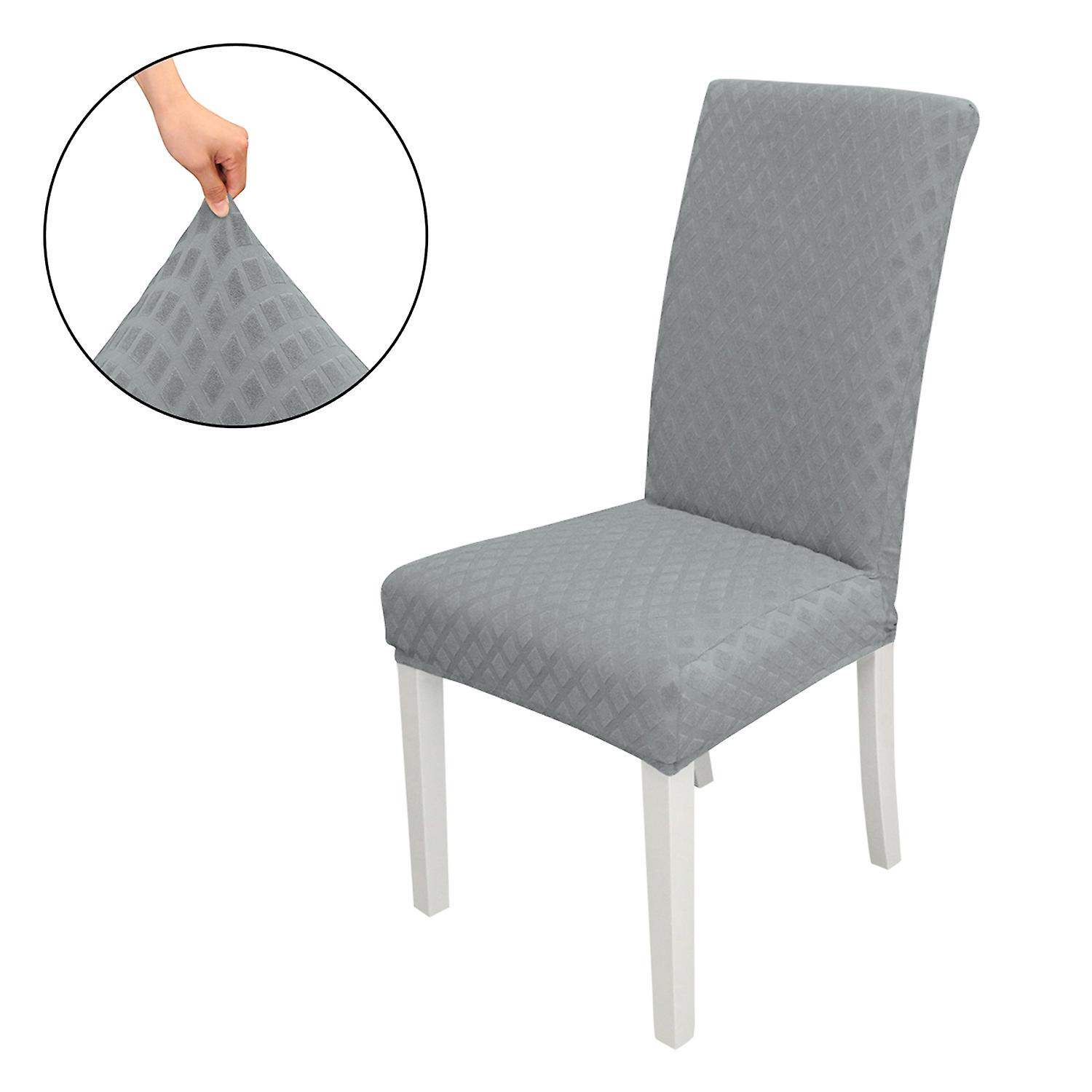 Dining Chair Slipcover， High Stretch Removable Chair Cover Washable Chair Seat Protector Cover， Jacquard Rhombus， Chair Cover Slipcover For Home Party