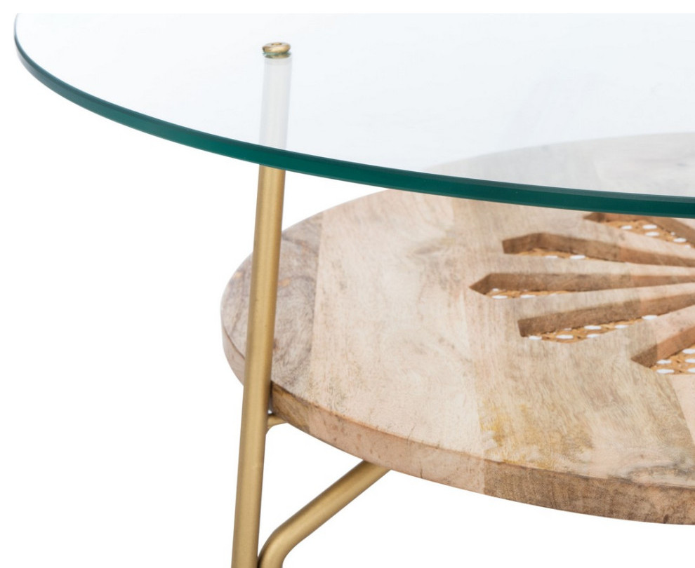 Rory Round Coffee Table Natural Brass   Modern   Coffee Tables   by Virgil Stanis Design  Houzz