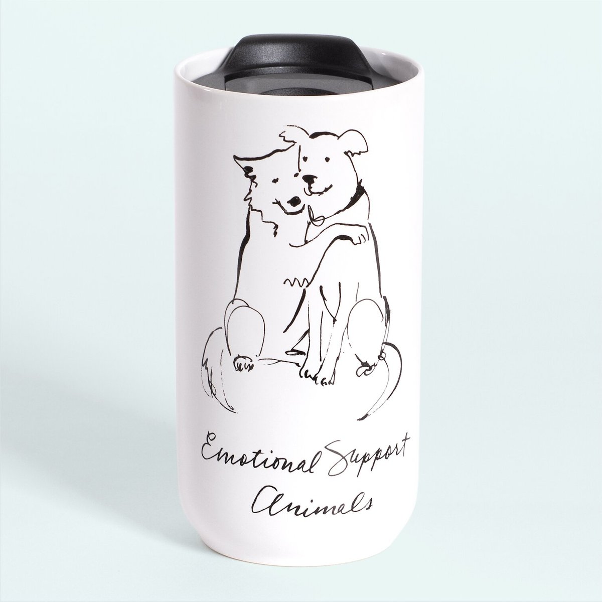 Punch Studio Emotional Support Animals Travel Mug， 11-oz