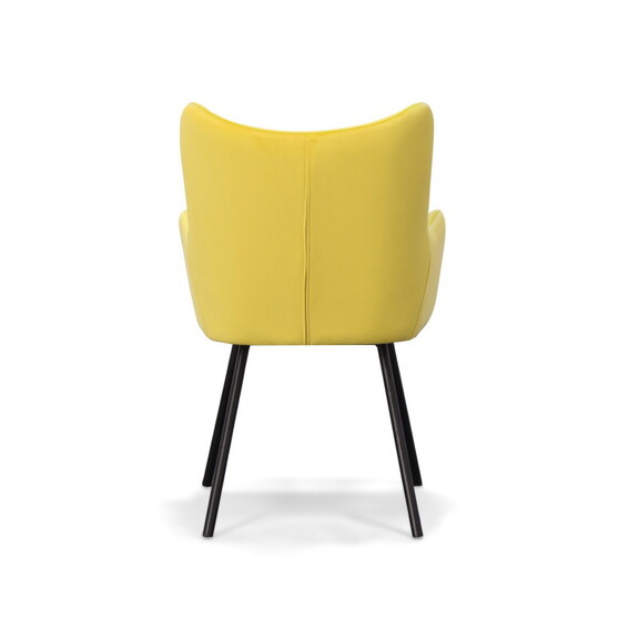 Modrest Barrett Modern Yellow Velvet Dining Chair ...