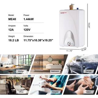 CAMPLUX ENJOY OUTDOOR LIFE Camplux 4 gal. Residential Point of Use Mini Tank Electric Water Heater ME40-N1