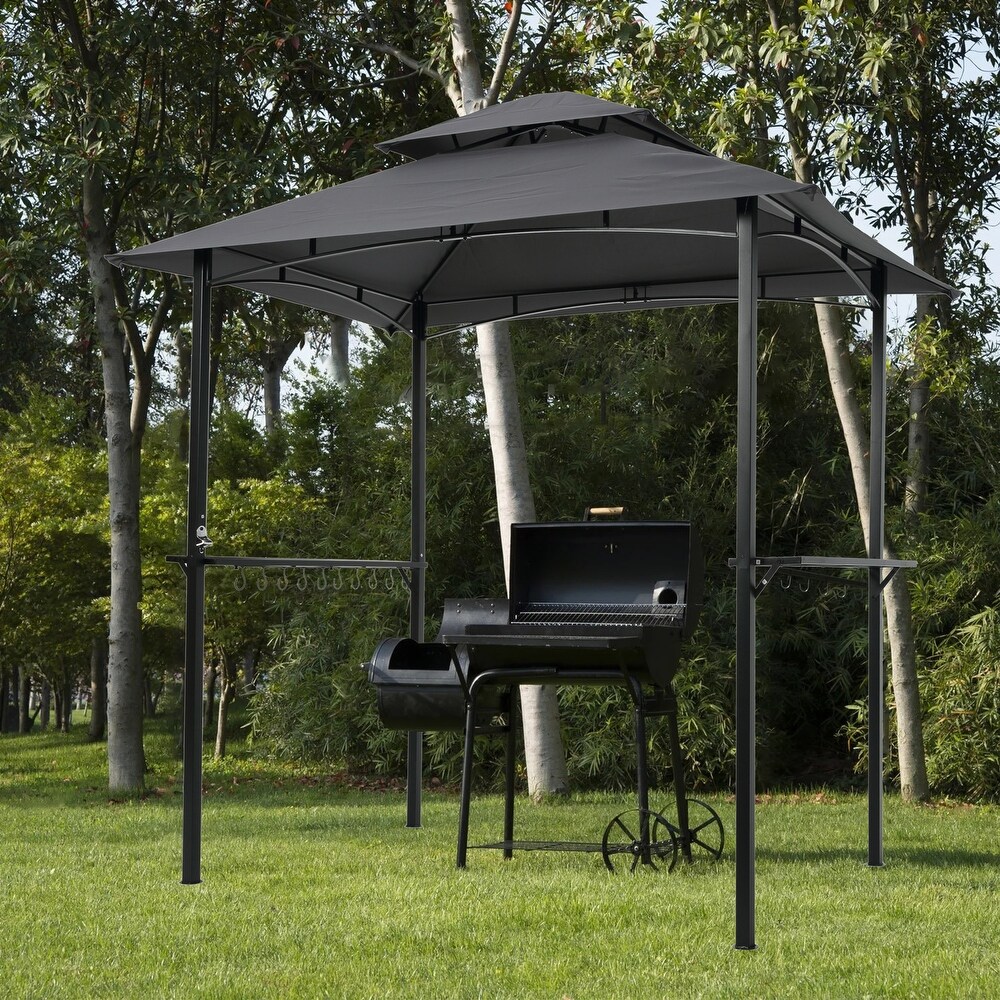 CLihome 8 X 5 Ft Outdoor Grill Douboe Tier Soft Top Gazebo