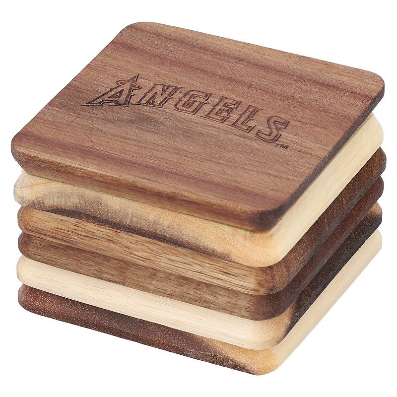 The Memory Company Los Angeles Angels 6-Pack Acacia Wood Coaster Set