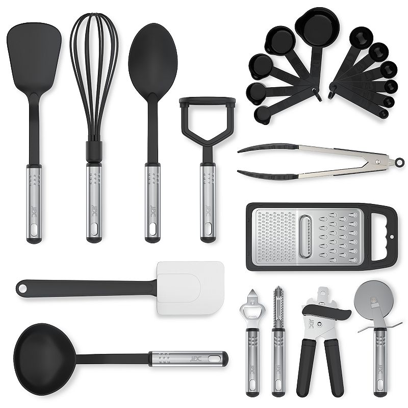 23 Nylon Kitchen Utensils and Stainless Steel Cooking Utensils Set - Lux Decor Collection