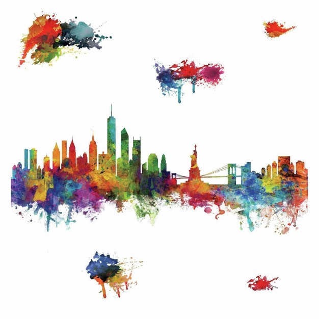 New York City Skyline Peel And Stick Giant Wall Decal Roommates