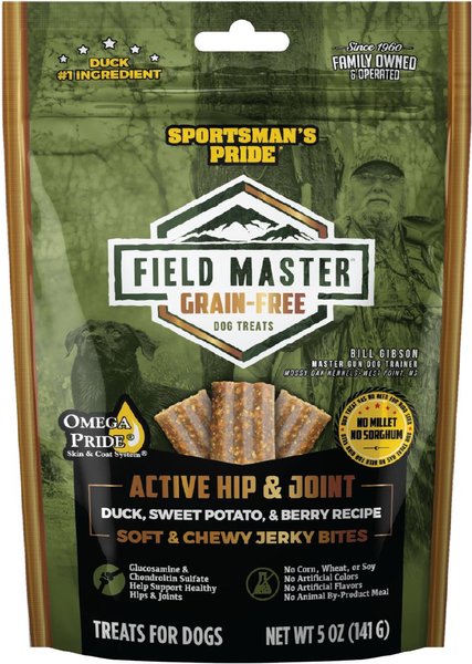 Sportsman's Pride Field Master Active Hip and Joint Duck， Sweet Potato and Berry Recipe Grain-Free Jerky Bites Dog Treats