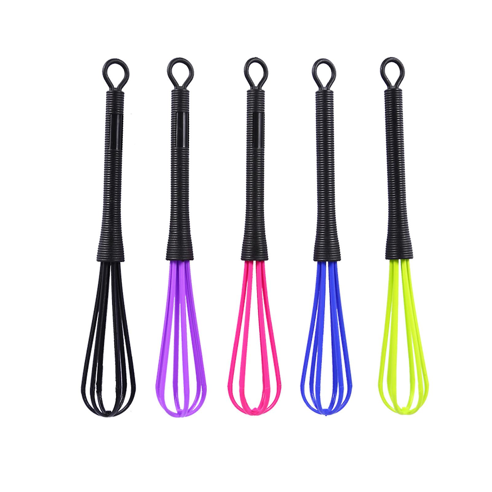 5pcs Plastic Salon Barber Hairdressing Hair Color Dye Cream Whisk Kitchen Balloon Mixer Tool