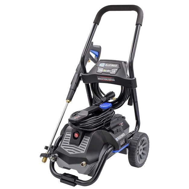 Ar Blue Clean Maxx 2300 Psi 1 5 Gpm 13 Amp Portable Electric Pressure Washer With 2 In 1 Detachable Cart And On Board Storage Black gray