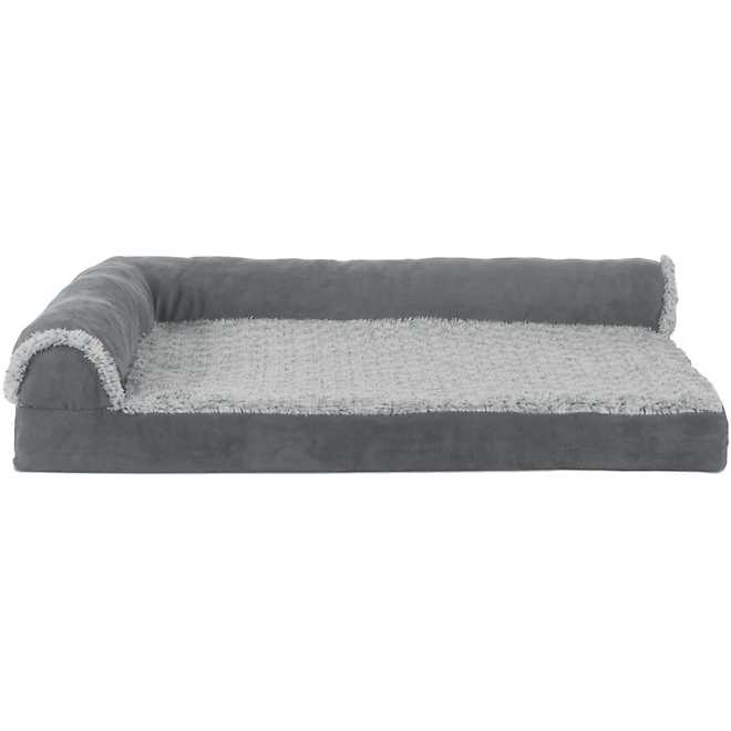 FurHaven Deluxe Suede Chaise Lounge Medium Dog Bed