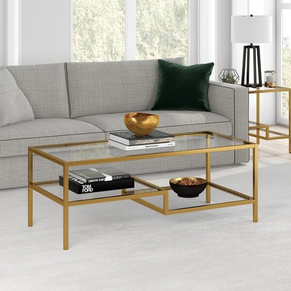 Lovett Coffee Table Brass Finish