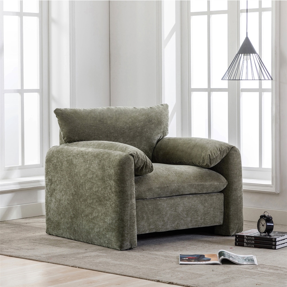 Chenille Oversized Armchair