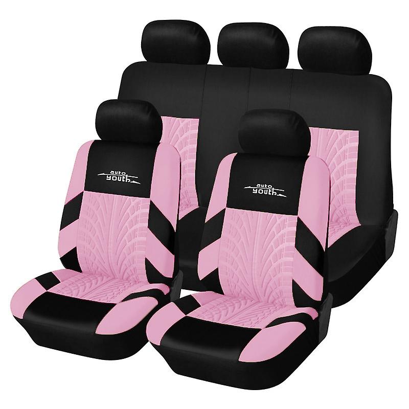 Born Pretty Autoyouth Brand Embroidery Car Seat Covers Set Universal Fit Most Cars Covers With Tire Track Detail Styling Car Seat Protector