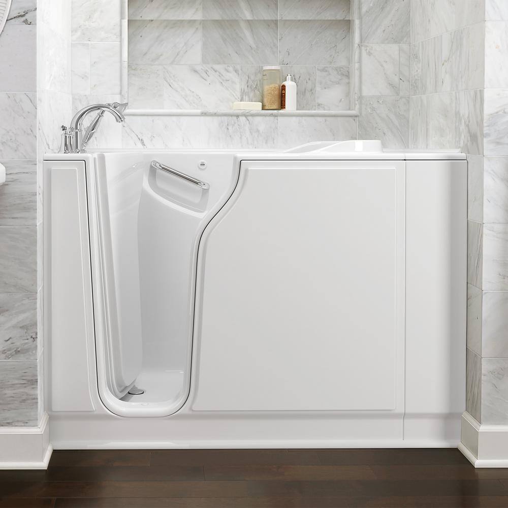 American Standard Gelcoat Value Series 52 in. Walk-In Soaking Bathtub with Left Hand Drain in White 3052.409.SLW-PC