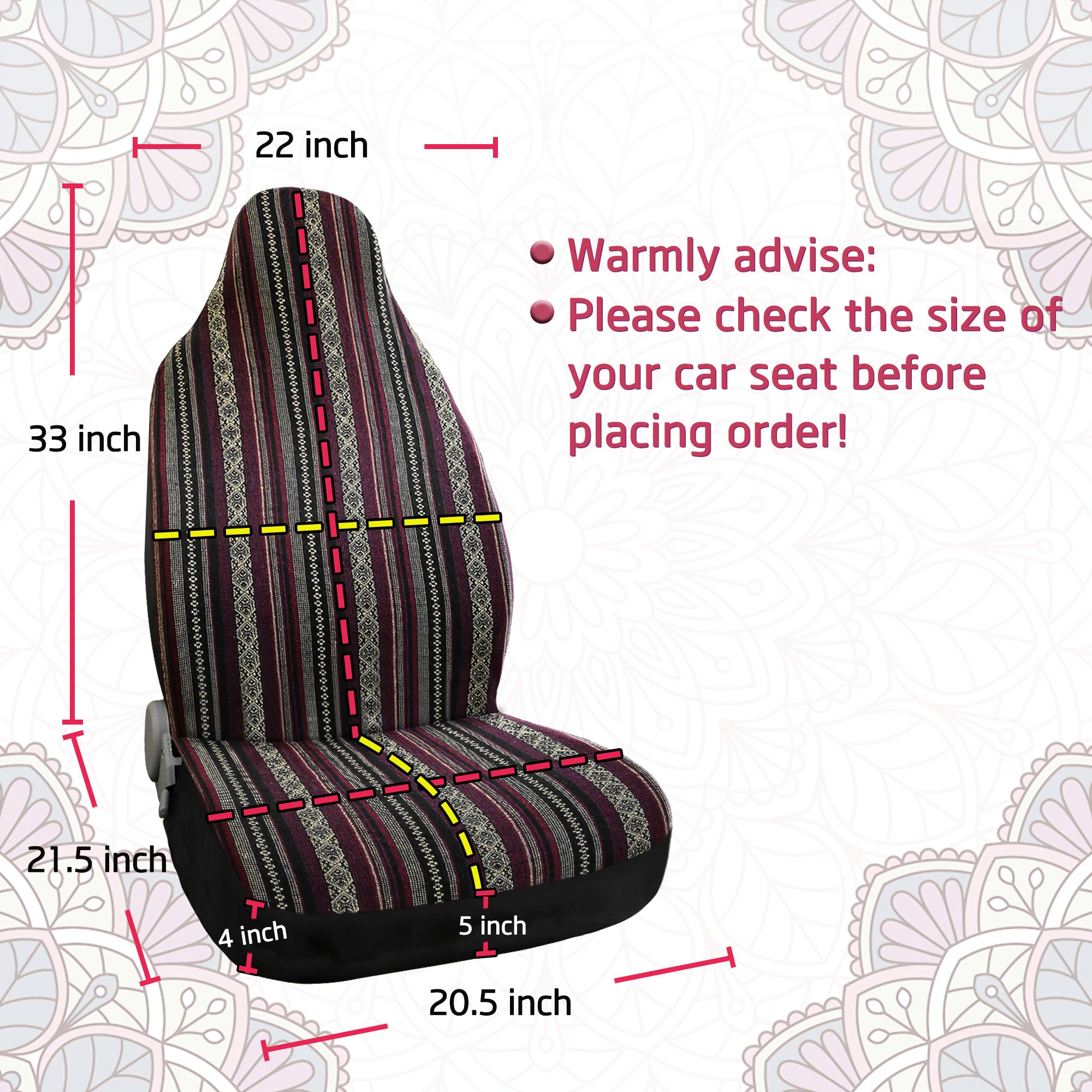 Unique Bargains Universal Blanket Durable Bucket Seat Cover Protector for Car SUV