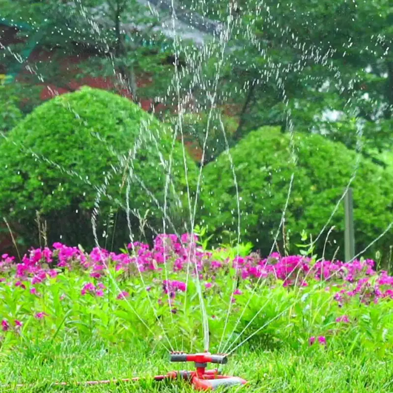 Supply high quality plastic three  arm automatic 360 Rotating Garden sprinkler for agricultural irrigation/