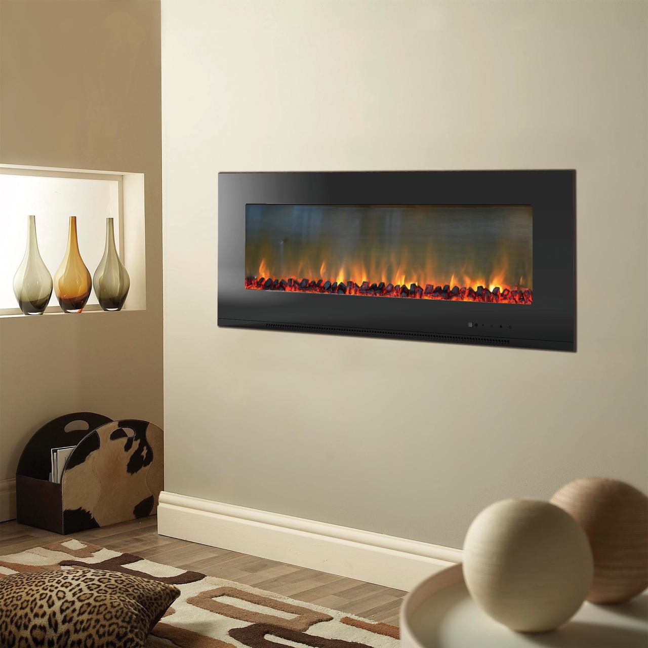 Cambridge Metropolitan Wall Mount Electronic Fireplace, 56"