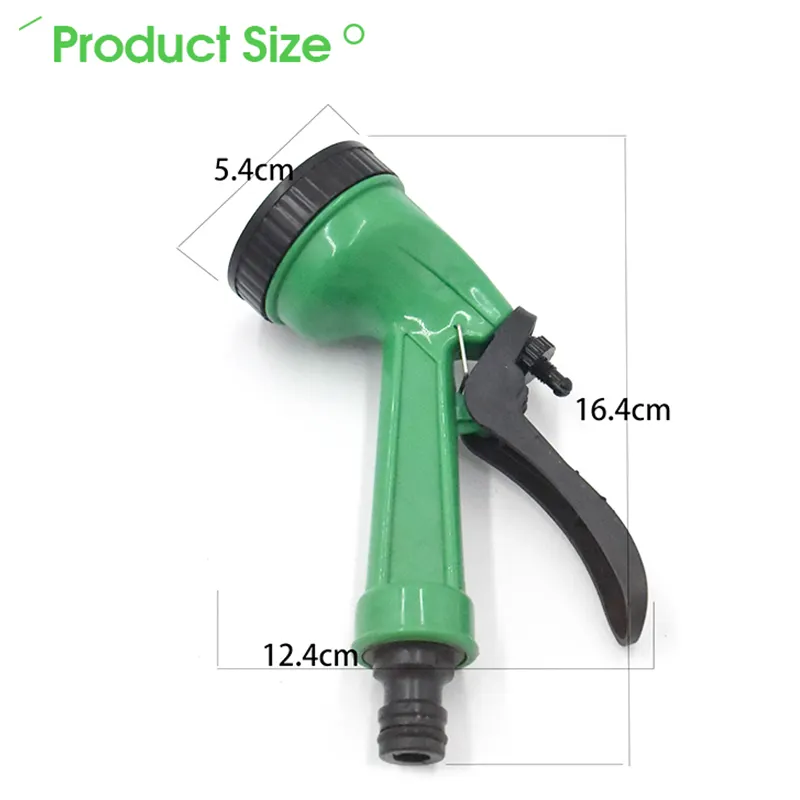 High Quality Expandable Garden hose 5 patterns spray nozzle gun promotion garden watering hose nozzle   Factory supply of goods