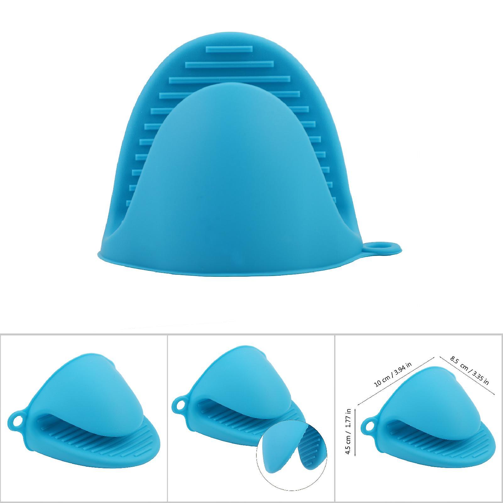 1pcs Heat Resistant Anti Slip Cooking Glove Microwave Oven Kitchen Baking Tool Blue