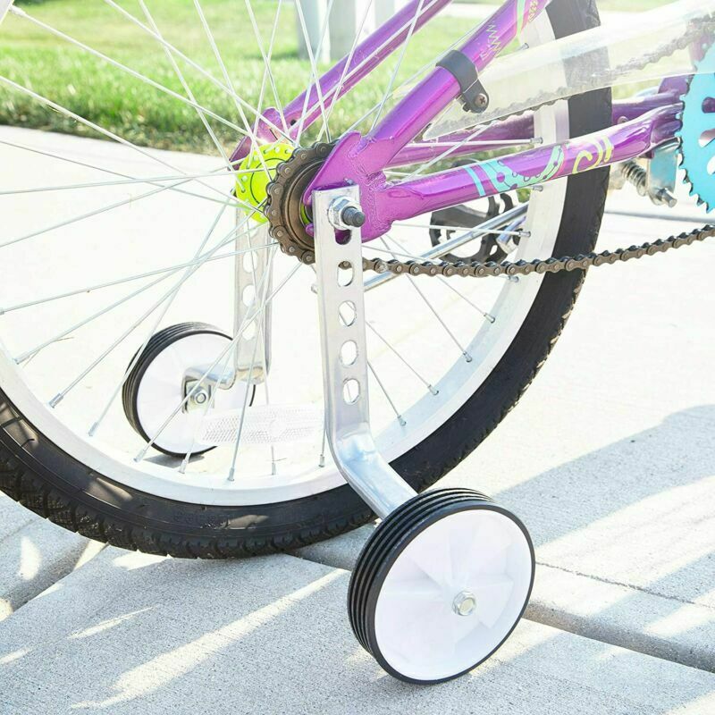 A Pair of Bicycle Mute Training Wheels for 12 14 16 18 20 inch Single Speed Bicycle stabilizer