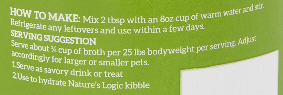 Nature's Logic Dehydrated Turkey Bone Broth Dog and Cat Food Topper