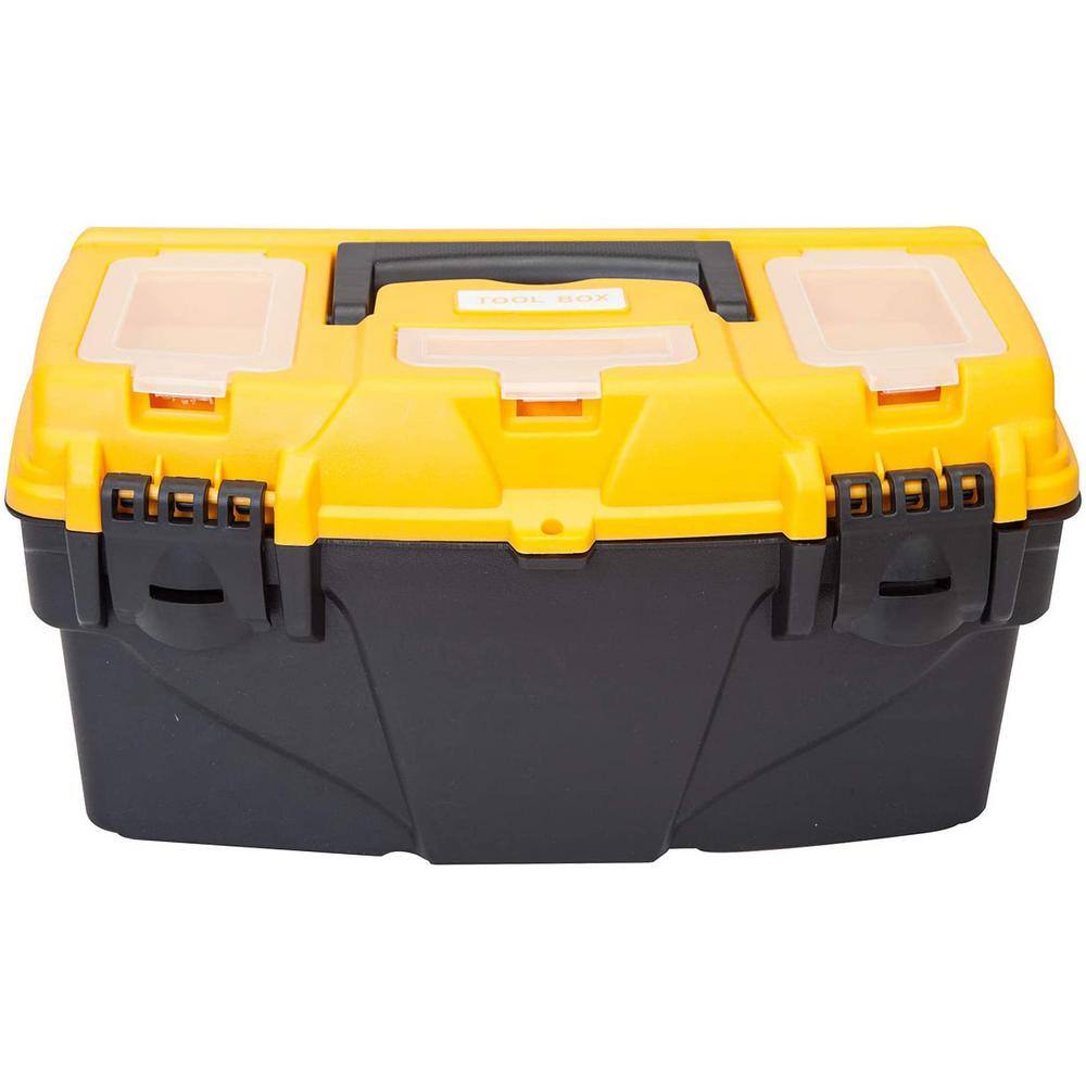 Big Red 15.5 in. Plastic Portable Tool Box with Hardware Storage Lid ATRJH-3015T