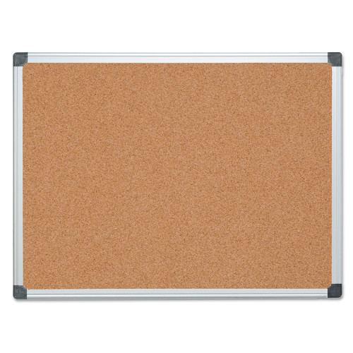 MasterVision Value Cork Bulletin Board with Aluminum Frame， 36 x 48， Natural (CA051170)