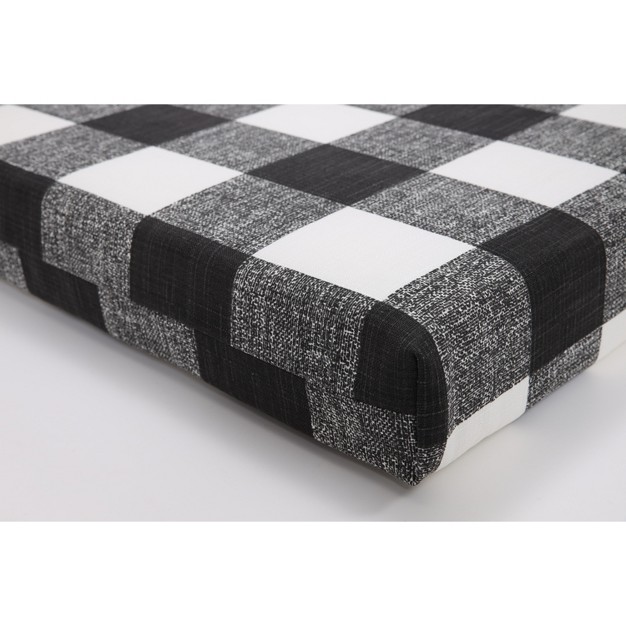 X 20 quot X 3 quot 2pk Anderson Squared Corners Outdoor Seat Cushions Black Pillow Perfect