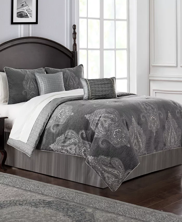 Waterford Ryan Medallion Reversible 6 Piece Comforter Set， Queen