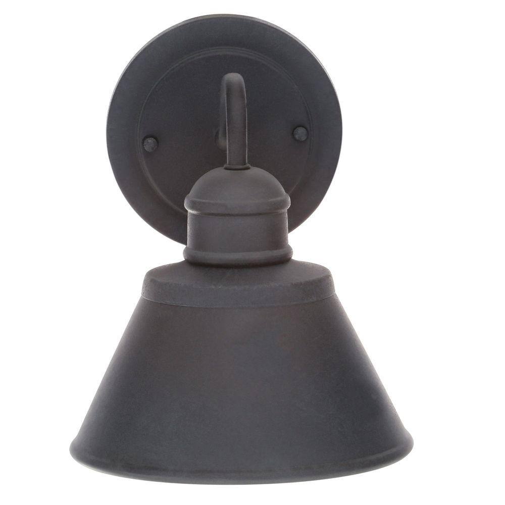 Hampton Bay 1-Light Zinc Outdoor Wall Barn Light Sconce Lantern HSP1691A