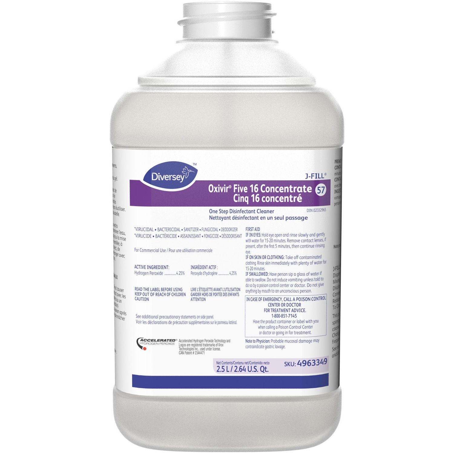 Oxivir Five 16 Concentrate by Diversey， Inc DVO4963331