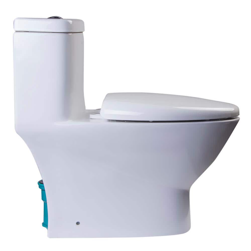 EAGO 1Piece 1116 GPF Dual Flush Elongated Toilet in White