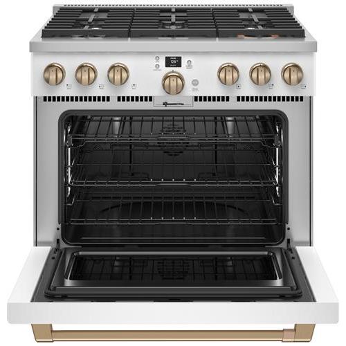 Caf¨¦ 36-inch Freestanding Dual-Fuel Range with 6 Burners C2Y366P4TW2