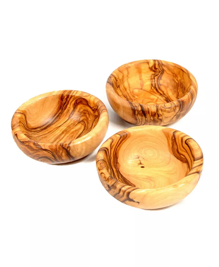 BeldiNest Wooden Spice Bowls Set of 3 Mini Bowls