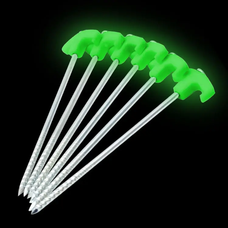 Other Camping   Hiking s outdoor Activities 25cm Tent Stakes Nail Camping Accessories Florescent Tent Pegs for ground