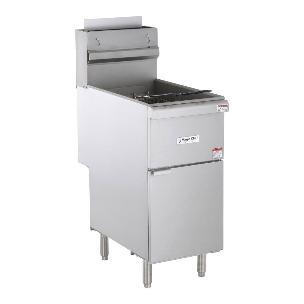 Magic Chef 35 Qt. Stainless Steel Commercial Propane Gas Fryer MCCGF50A-P