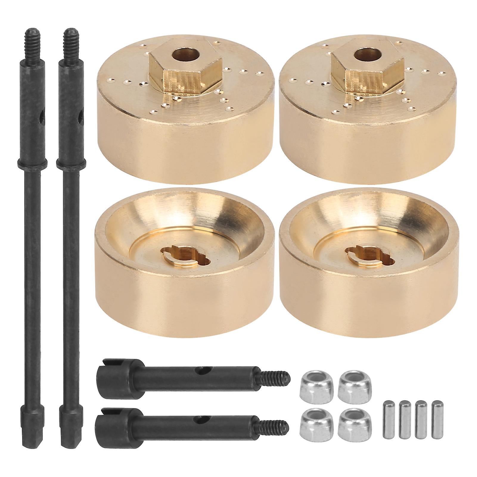 Durable Brass Counterweight + Widened Axle Set For Axial Scx24 90081 1/24 Rc Car Parts