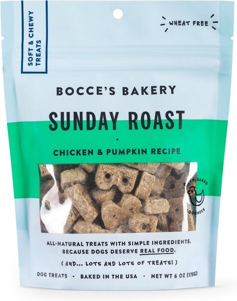 Bocce's Bakery Sunday Roast Chicken and Pumpkin Recipe Soft and Chewy Dog Treats