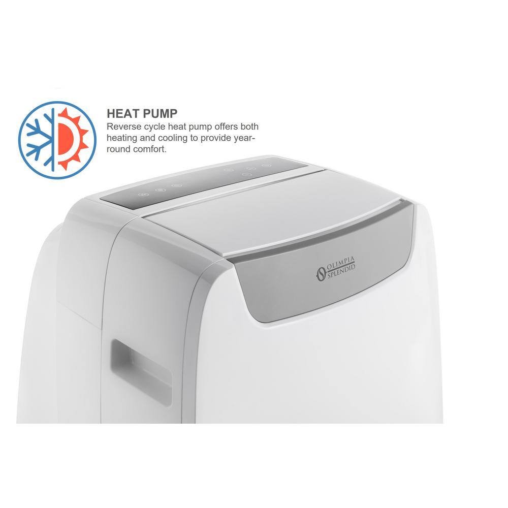 OLIMPIA SPLENDID 14000 BTU Portable Air Conditioner 4 in 1 (AC Heating Fan Dehumidifier) with Remote in White 2149