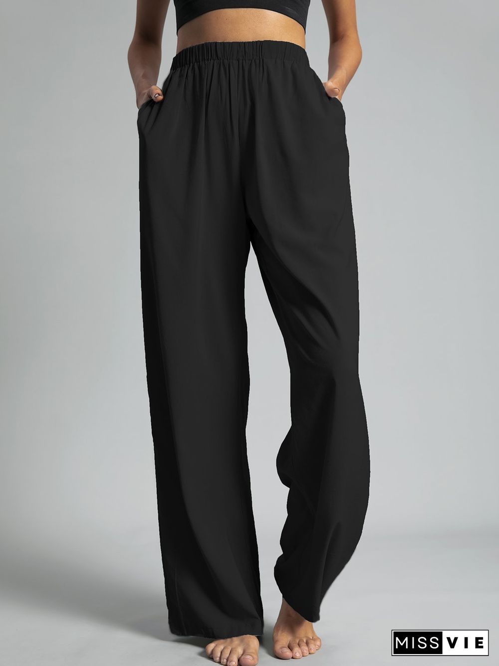 Wrap Plus Size Palazzo Pants