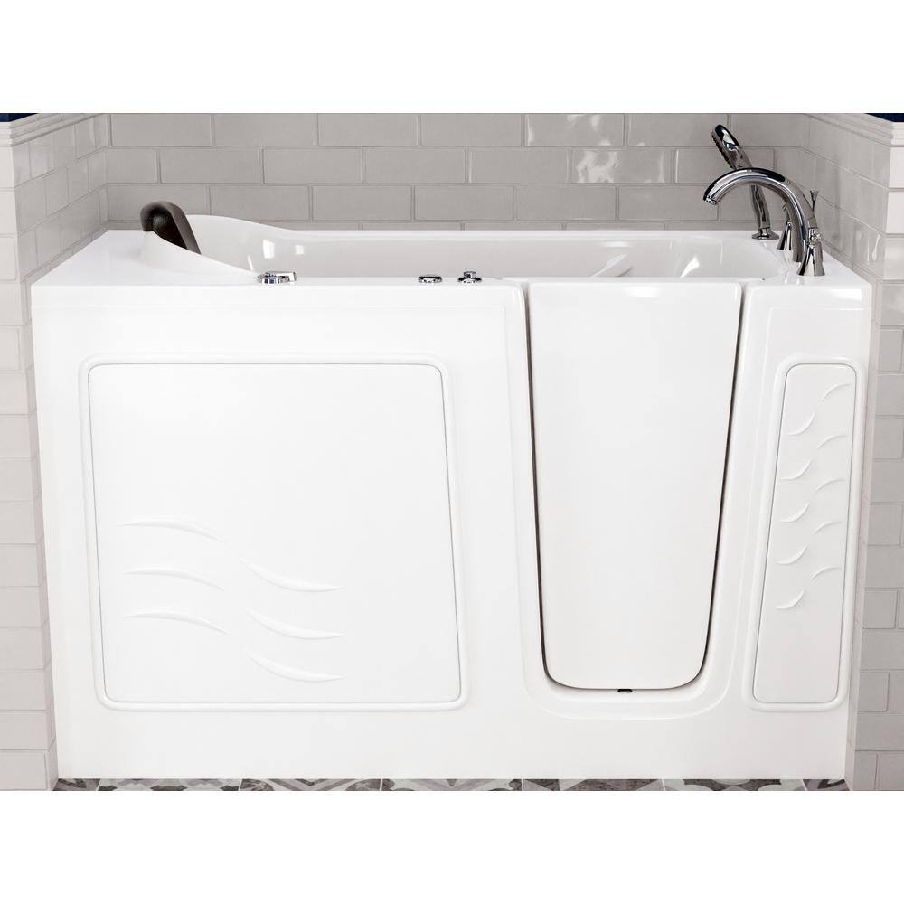 Universal Tubs Safe Premier 59 in. Right Drain Walk-in Whirlpool Bathtub in White HD3060WIRWH-CP