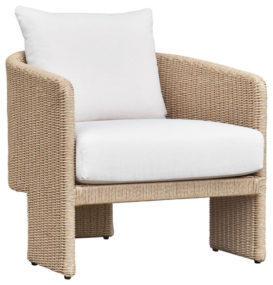 Alexa Cream Outdoor Armchair   Modern   Outdoor Lounge Chairs   by TOV Furniture  Houzz