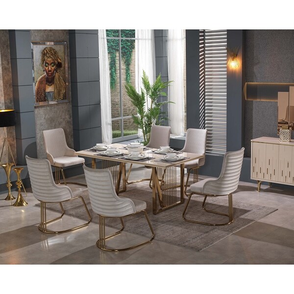 Caseria Modern Dining Room Table For 6 People