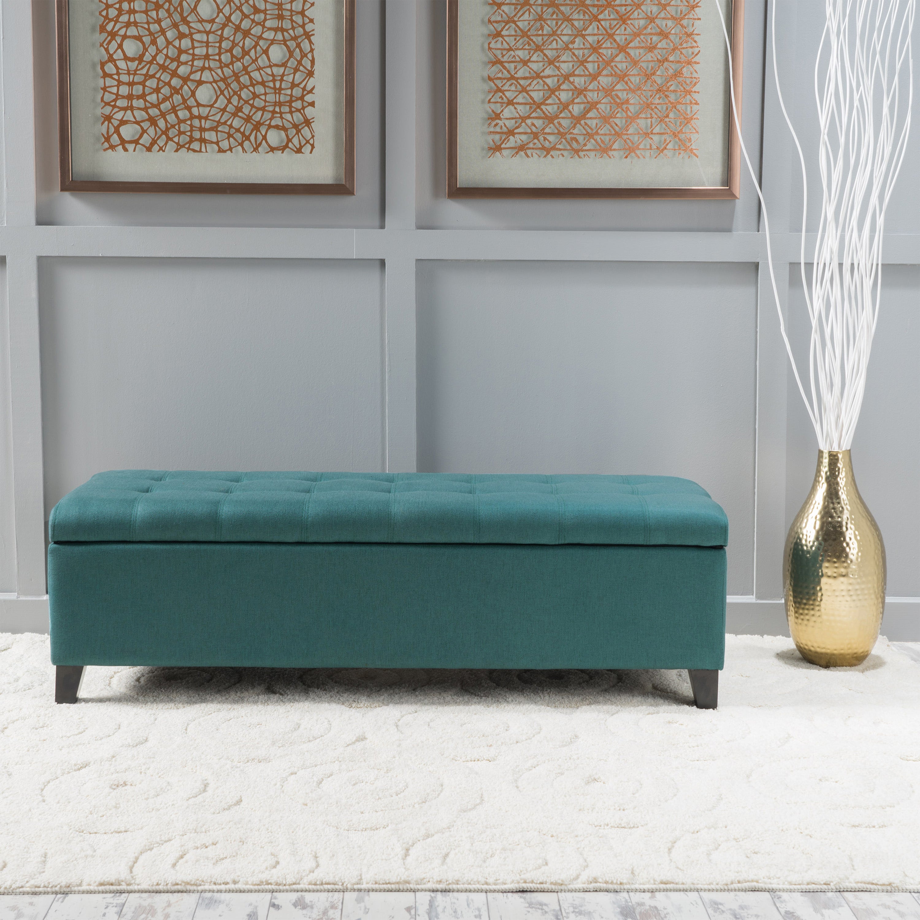 Sterling Fabric Tufted Storage Ottoman